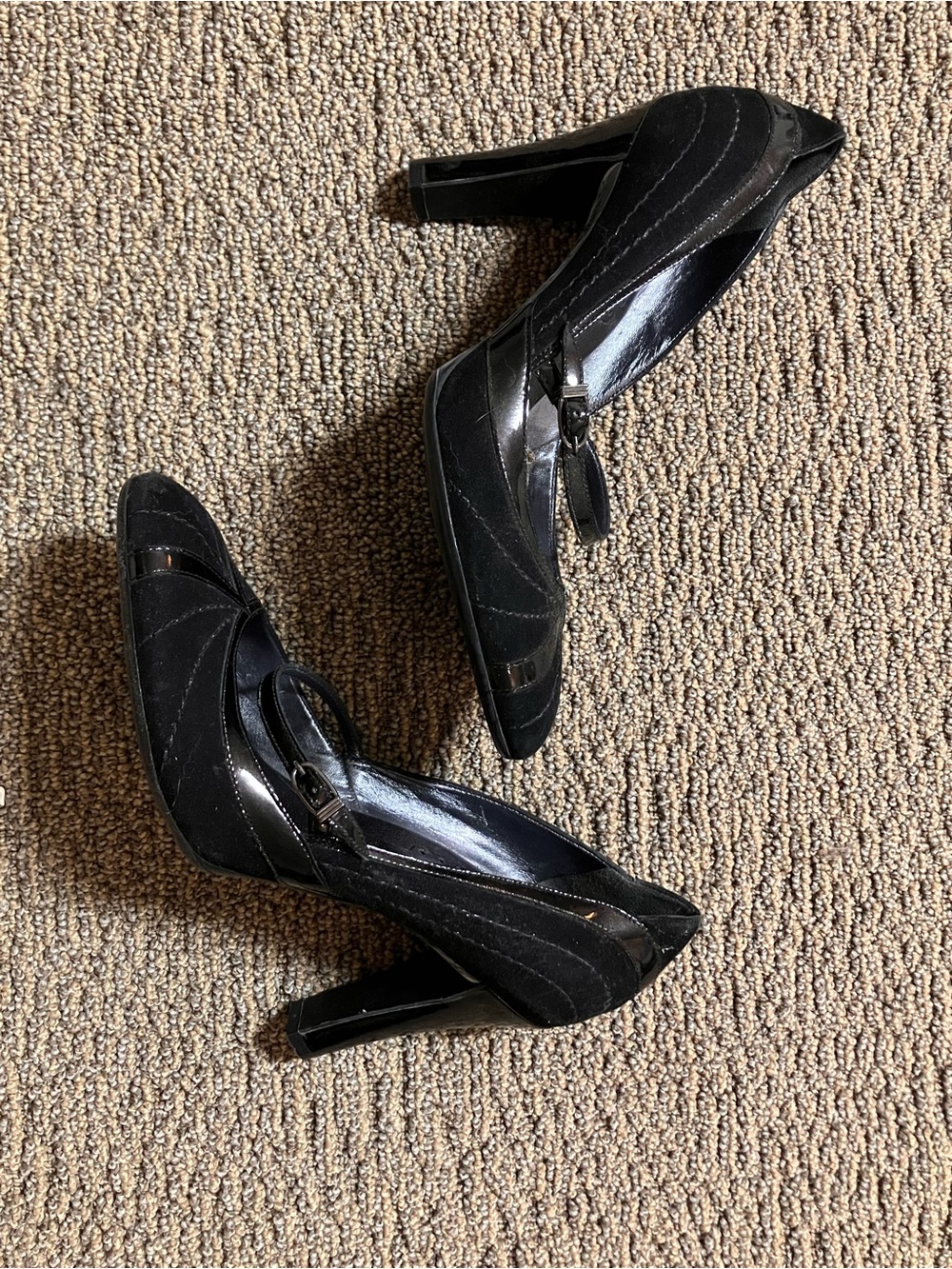 Cole Haan Black Pointed Mary Jane High Heels